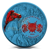 Carpathians 2024 5 Thalers Four Horsemen of Apocalypse - Red Horse Space Colored 1oz